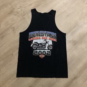 Vintage Harley Davidson Meredith NH Laconia Bike Week 2002 Men's Medium Tank Top